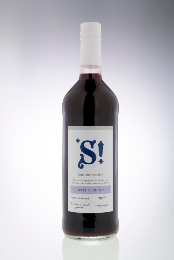 Apfel-Aronia-Saft Flasche