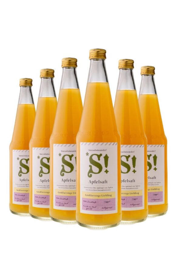 Karton 6 x 700 ml Großherzogs Liebling – Feiner Apfelsaft