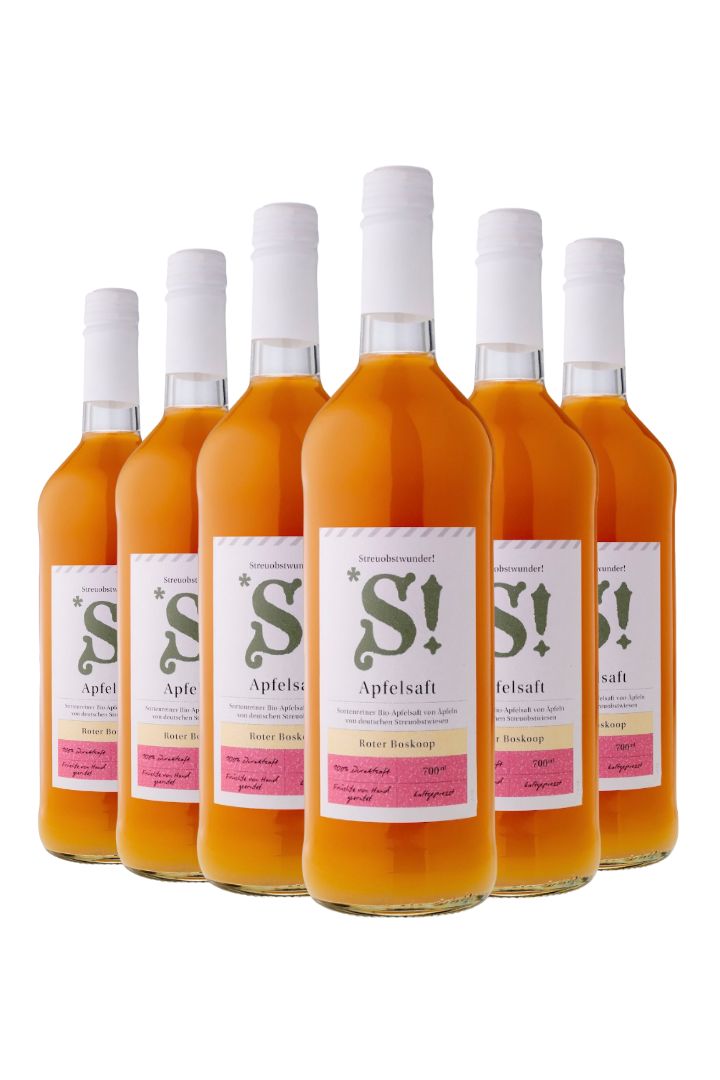 Karton 6 x 700 ml Roter Boskoop – Rustikaler Apfelsaft