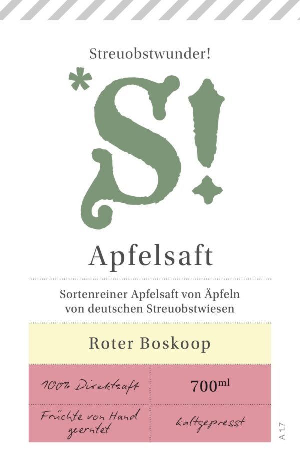 Roter Boskoop – Rustikaler Apfelsaft 700 ml – Bild 3